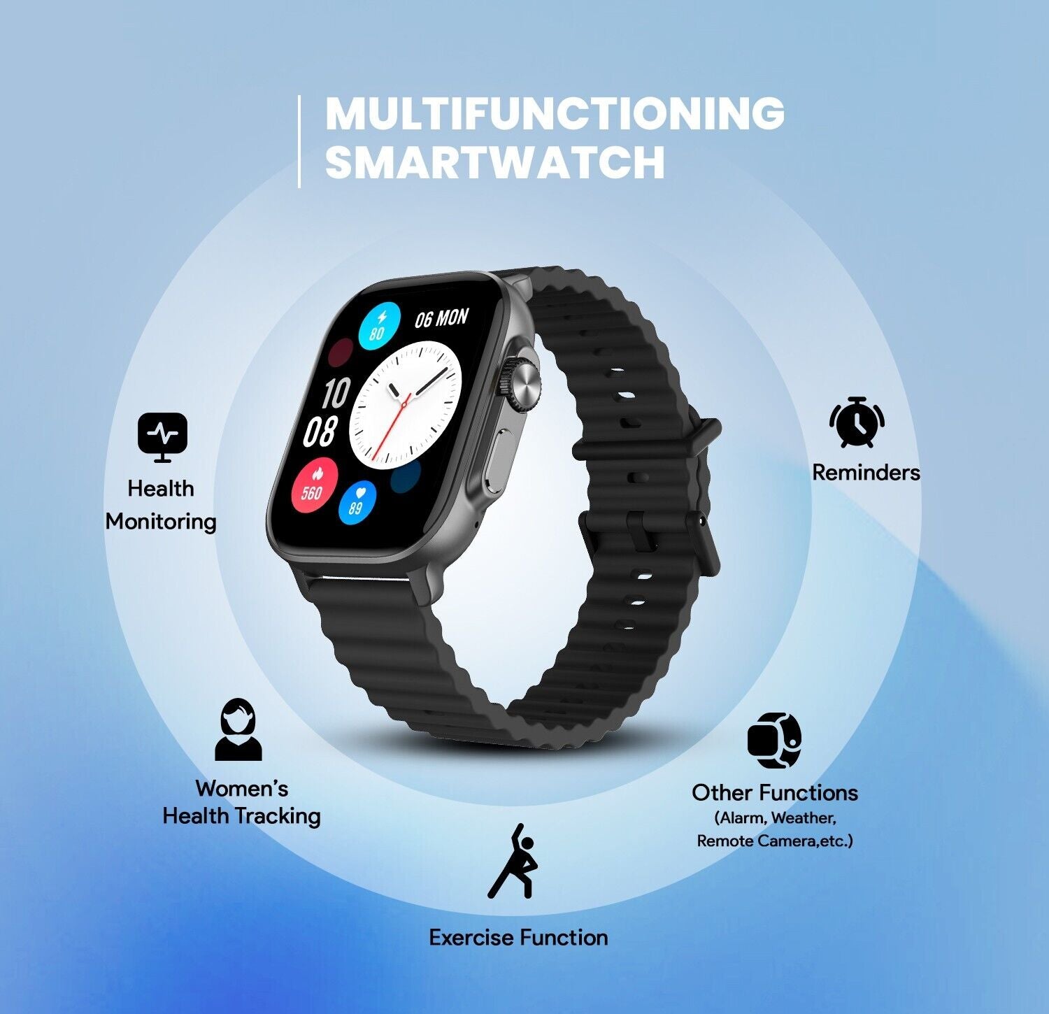 Revolutionary Alexa Smart Watch for Men - Make Calls & Track Fitness on Android & iOS! - Jeyzz'Store